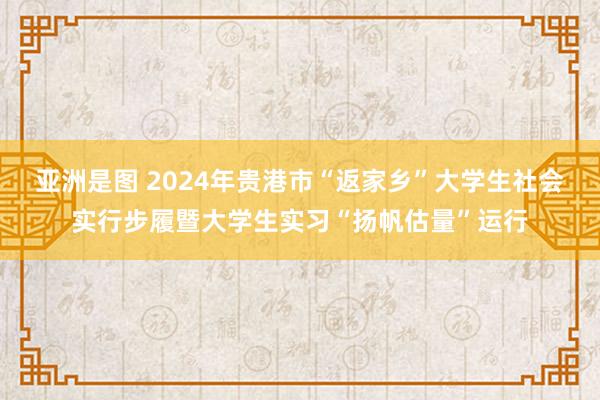 亚洲是图 2024年贵港市“返家乡”大学生社会实行步履暨大学生实习“扬帆估量”运行