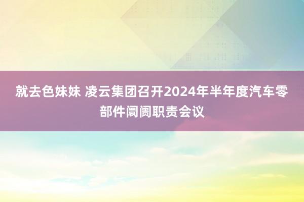 就去色妹妹 凌云集团召开2024年半年度汽车零部件阛阓职责会议