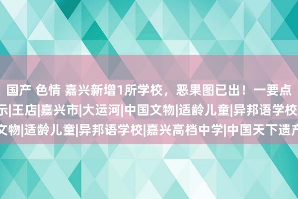 国产 色情 嘉兴新增1所学校，恶果图已出！一要点高中迁建，已现场公示|王店|嘉兴市|大运河|中国文物|适龄儿童|异邦语学校|嘉兴高档中学|中国天下遗产