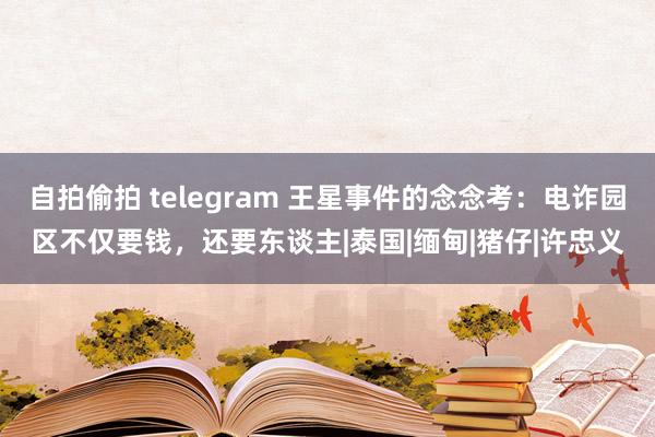 自拍偷拍 telegram 王星事件的念念考：电诈园区不仅要钱，还要东谈主|泰国|缅甸|猪仔|许忠义