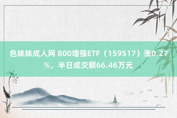 色妹妹成人网 800增强ETF（159517）涨0.27%，半日成交额66.46万元